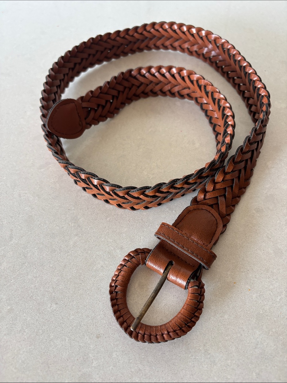 🎀4/$20🎀Minimalist Brown Leather Braided Belt